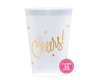 Cheers! (gold) | Frost Flex Cups (20 oz. - X-Large!)