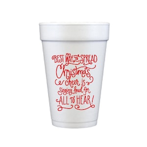 Christmas Cheer Foam Cups