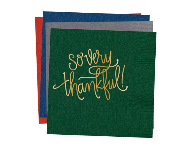 Napkins |  So Very Thankful (multiple colors available)