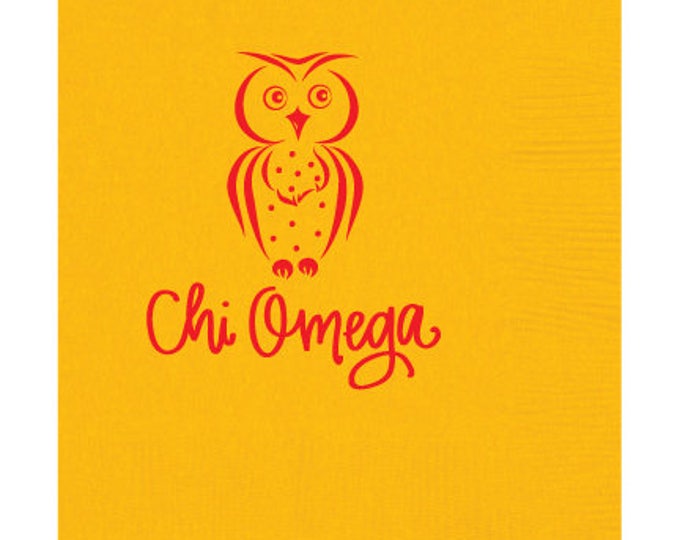 Chi Omega | Beverage Napkins (Qty 25)