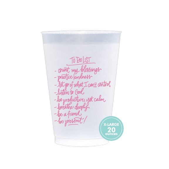 20 oz Frost Flex Plastic Cups - Custom Printed