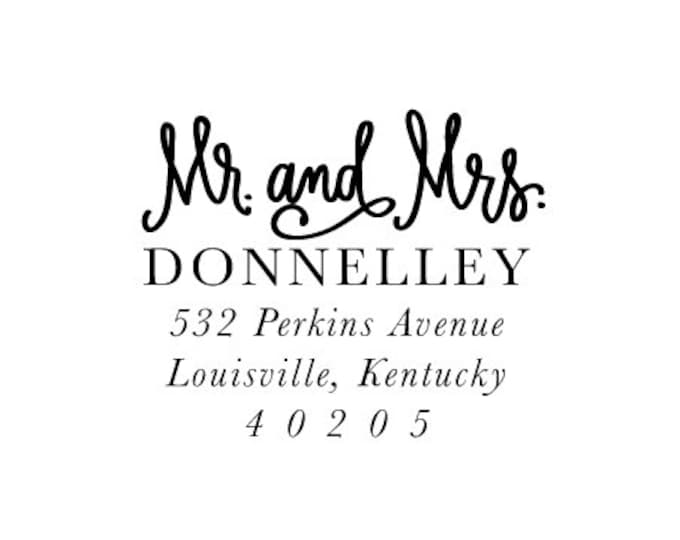 Address Stamp - Mr. and Mrs.