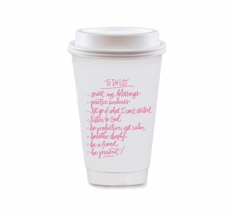 To Do List  To-Go Coffee Cups Set