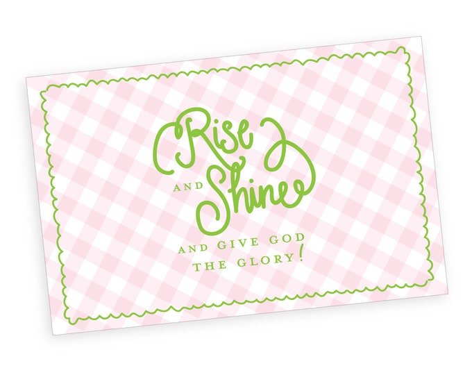 Paper Placemats | Rise and Shine (pink gingham)