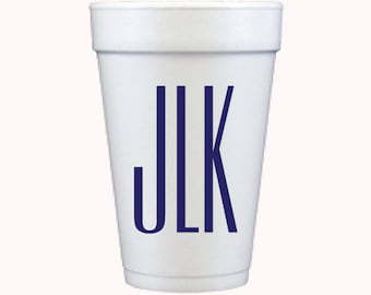 Tazas de espuma personalizadas / Monograma alto (pedido personalizado)