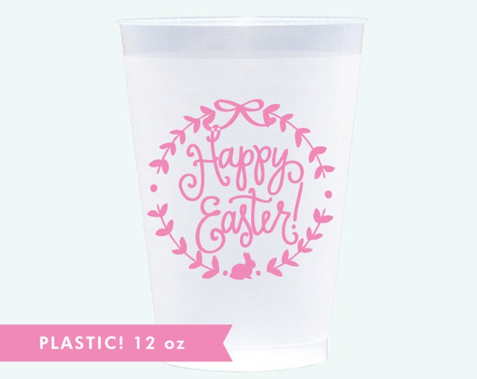 Flex Cups - 12 oz. | Happy Easter! (pink)