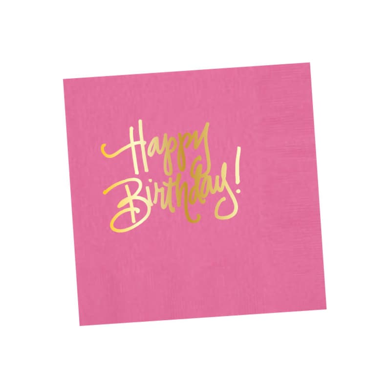 Servilletas Happy Birthday Happy Pink Existencias Disponibles imagen 1