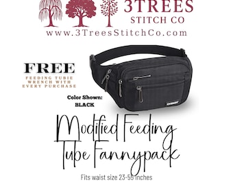 Modified Feeding Tube Fanny Pack | Tubie Pump Bag | Enteral Feeding Backpack Alternative | GTube Pump Pouch | Adaptive Medical Bag