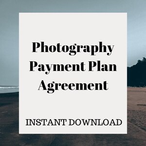 SALE** INSTANT DOWNLOAD - Photographer Payment Plan Form