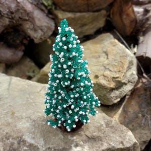 Beaded Christmas tree - New Year gift - Christmas gift - seed bead tree - artificial Christmas tree - decorated pine tree image 4