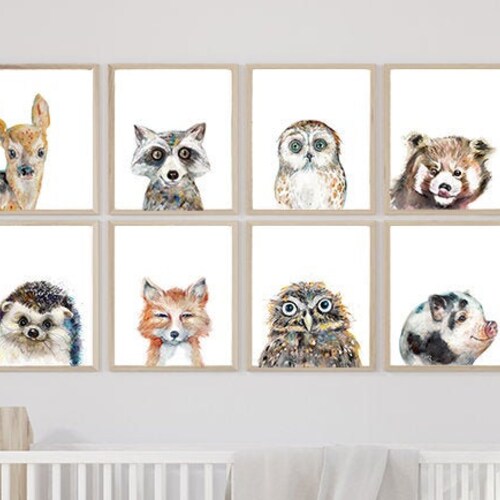 Farm Nursery Prints Baby Animal Print Set of 6 Farm Animal Etsy