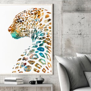 Cheetah Watercolor Print: Animal Wall Art, Safari Nursery Decor, H105