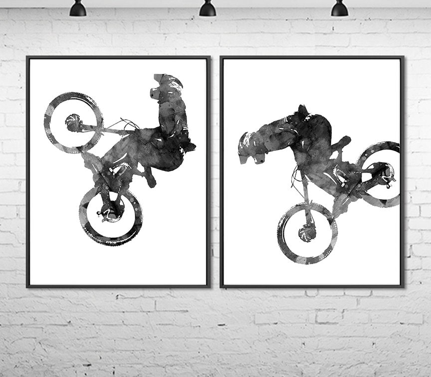 Cool Bmx Bike for halfpipe with nice Wheel, BMX stunt bike Canvas