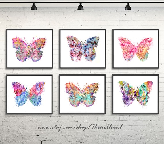 Butterfly Print, Butterfly Art, Watercolor Butterflies Painting