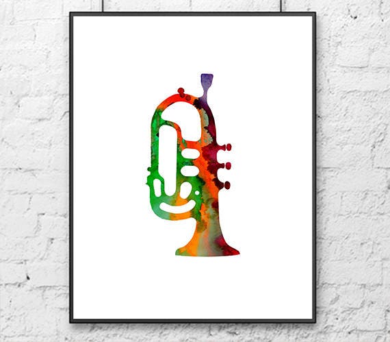 Music print music art music gift musical instruments | Etsy