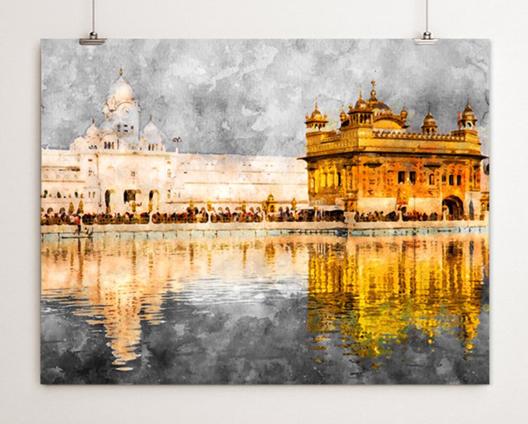 India Golden Temple Sikh Wall Art Prints India Poster India Etsy