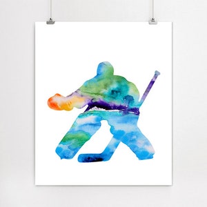 Hockey print, hockey poster set of 3, sport wall decor, hockey wall art, nursery sports decor, boys room decor, teen wall art Z20 image 3