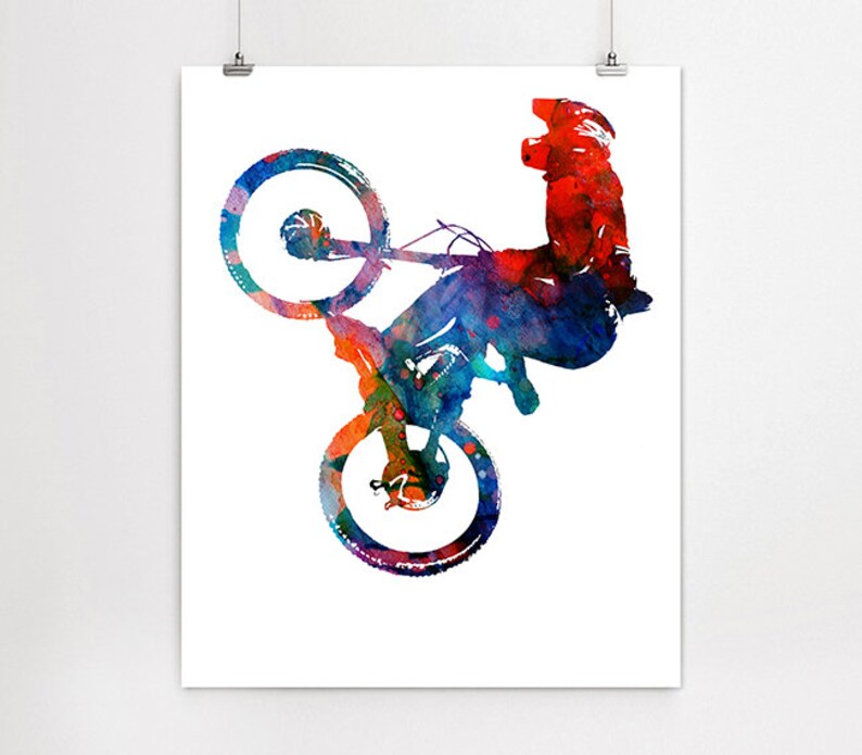 Extreme Sport Art Print Bicycle Print BMX Tricks Bike Poster Etsy UK
