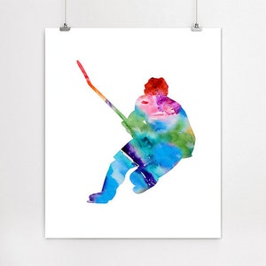 Hockey print, hockey poster set of 3, sport wall decor, hockey wall art, nursery sports decor, boys room decor, teen wall art Z20 image 5