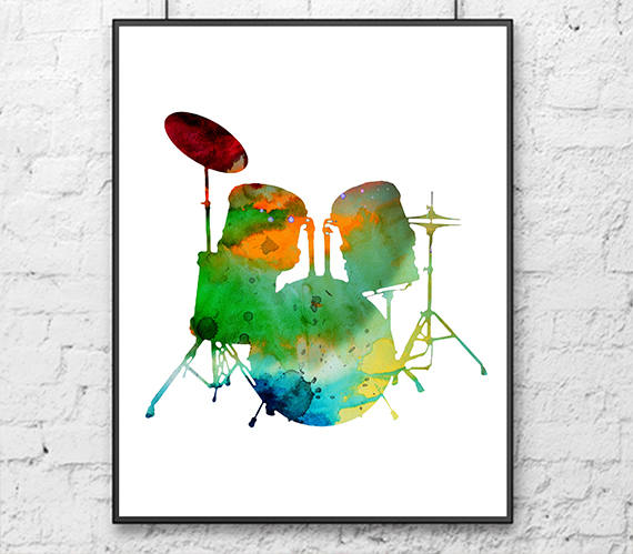 Music print music art music gift musical instruments | Etsy