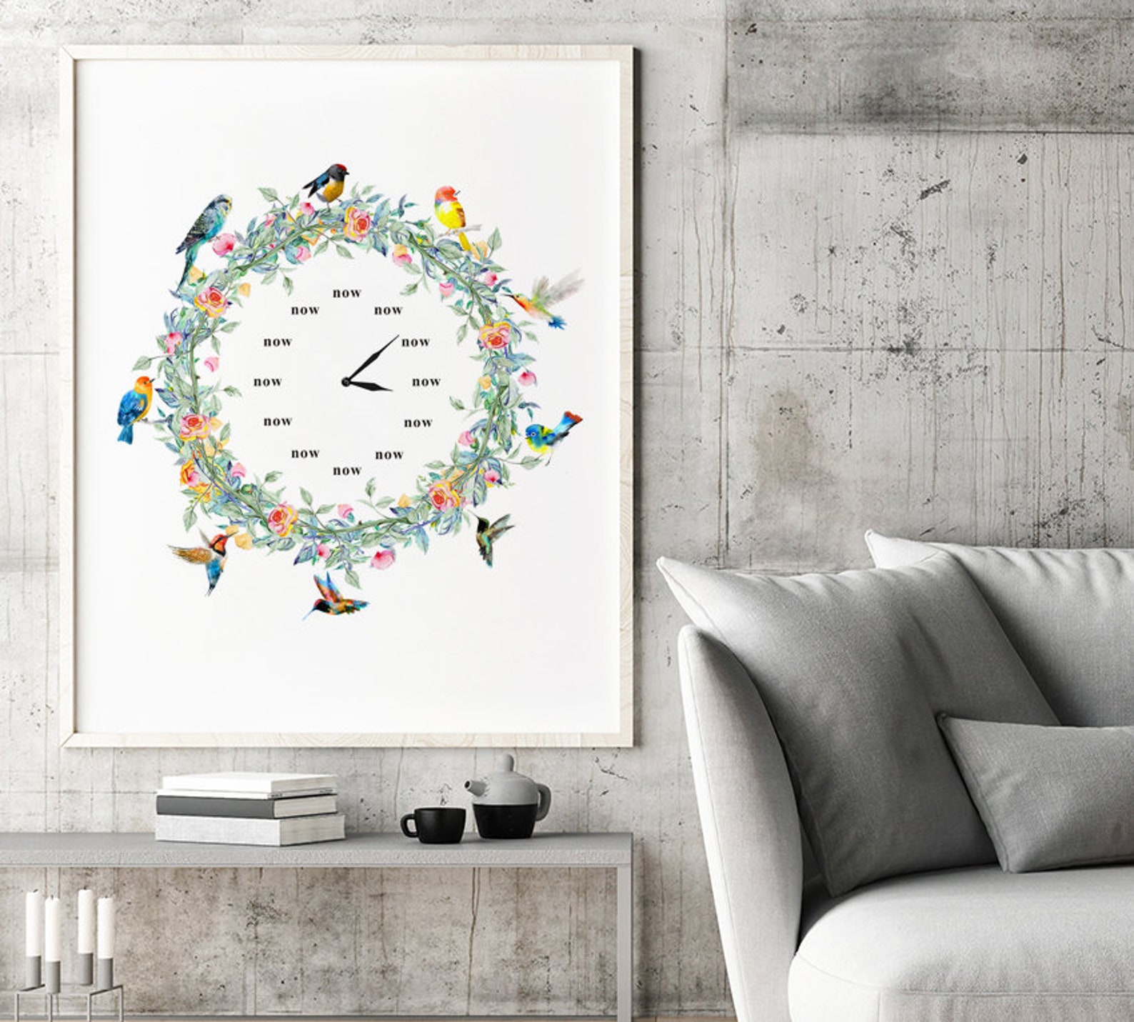 Time Print Time Poster Clock Print Clock Poster Clock Now Etsy