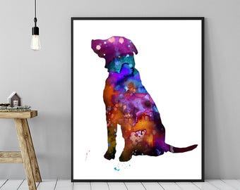 Labrador Retriever Wall Art – Watercolor Dog Print for Pet Lovers - 424