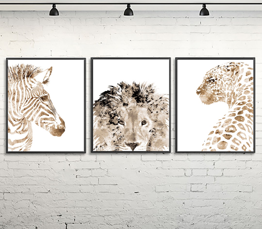 Animal Prints Watercolor Nursery Animal Art, Jungle Prints, Safari Art ...
