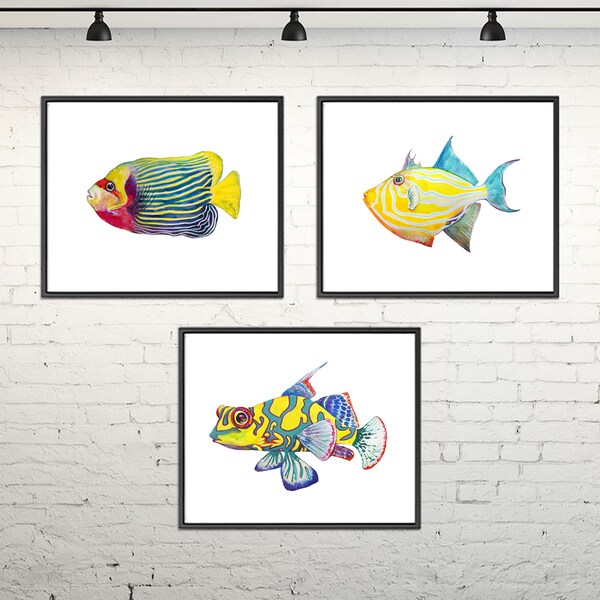 Tropical Fish Art Etsy