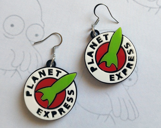 Boucles d'oreilles PLANET EXPRESS – Boucles d'oreilles inspirées de Futurama