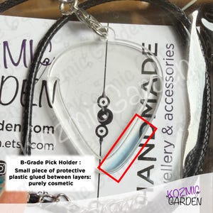 Transparent Guitar Pick Holder Pendant – Keep Your Picks Close in Style! B-Grade Pick Holder