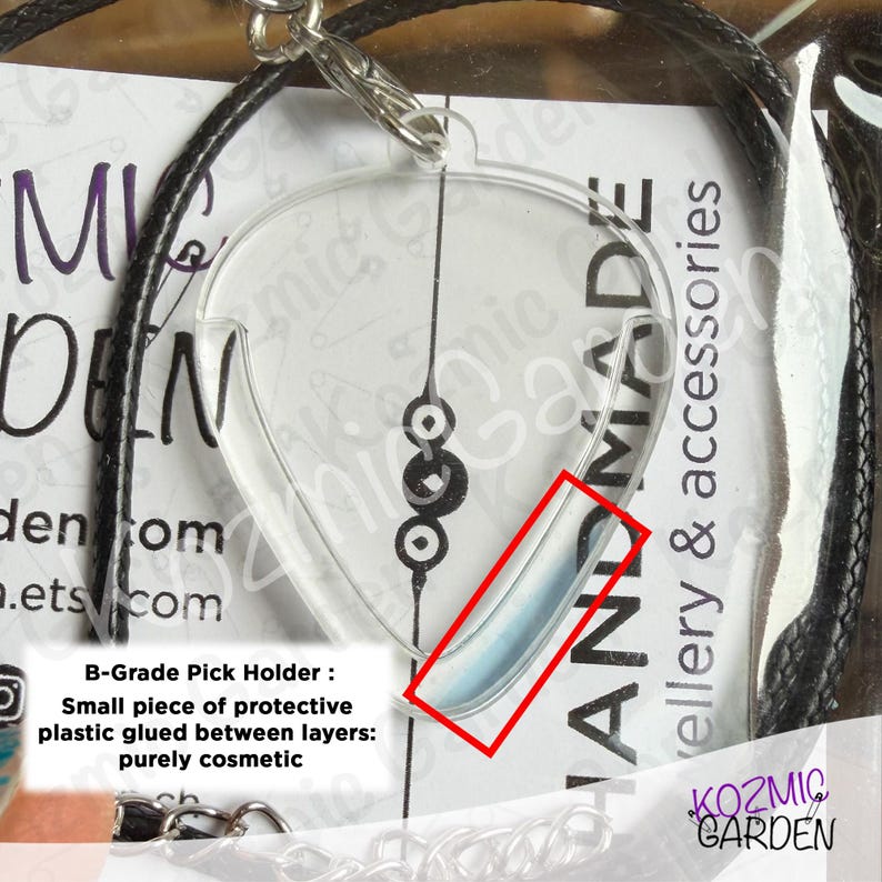 Transparent Guitar Pick Holder Pendant – Keep Your Picks Close in Style! B-Grade Pick Holder