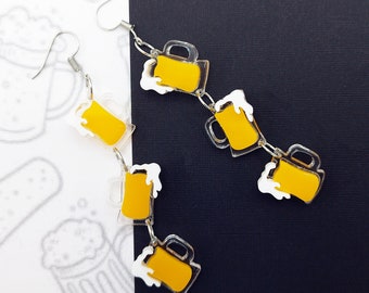 Mini Beer Jar Earrings | Quirky Novelty Gift for Beer Lovers