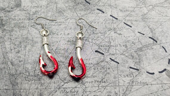 Gothic Bloody Hook Earrings Perfect for Pirate Enthusiastsv Etsy