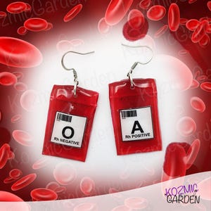 Unique TRANSFUSION BLOOD BAG Earrings - Unleash your inner Vampire