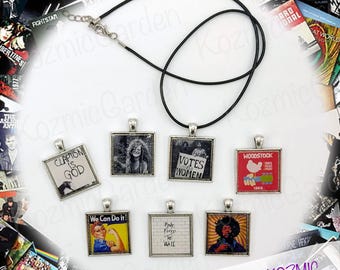 ALBUM COVER Rock Necklace - Vintage Music Pendant - Gift for Music Fan