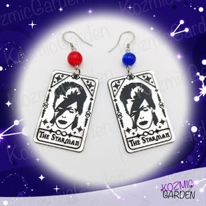 "Die ""The Starman"" Tarot Karten Ohrringe - David Bowie Magic Card!"