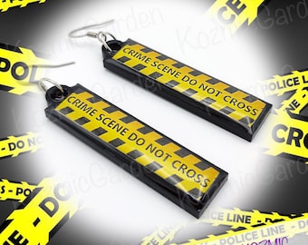 Crime Scene Do Not Cross Earrings - Forensic Fashion Earrings