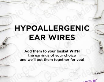Hypoallergenic Stainless Steel Ear Hooks – 925 Silver Earring Findings – Stud Earrings