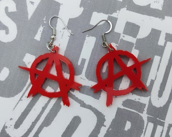 ANARCHY SYMBOL EARRINGS – Anarchy Punk Jewelry for Rebels