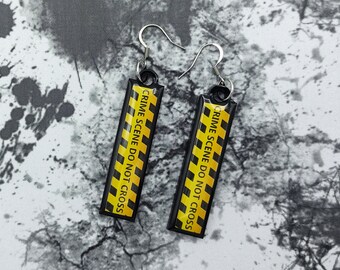 Crime Scene Do Not Cross Earrings - Forensic Fashion Earrings