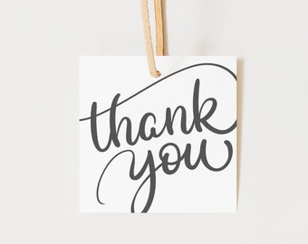 Printable 2" Thank You Tag - Instant Download - Gift Tag - Square Tag - Printable Cookie Tag - Appreciation - Thank You Gift Tag - Teacher