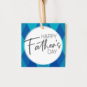 Printable 2&quot; Happy Father&#39;s Day Gift Tag, Cookie Tags, Gift Tag Labels, Wrapping Tags, Digital Download