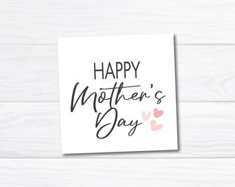 Printable 2" Happy Mother's Day Tag - Heart - Mother's Day - Gift Tag - Packaging - Printable Cookie Tag