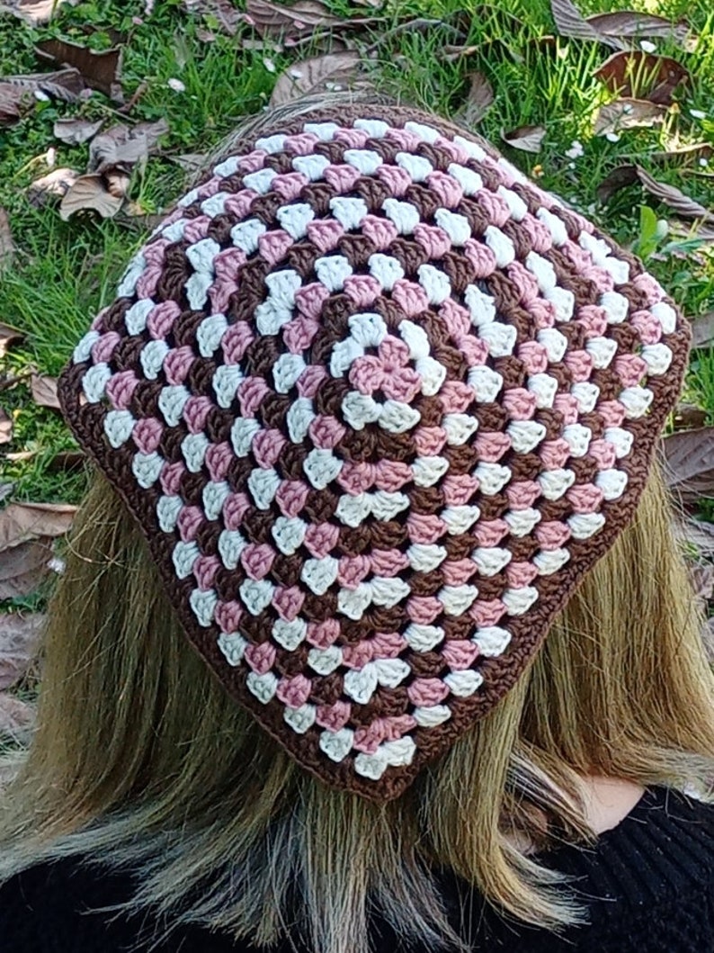 Crochet Handmade Head Kerchief Cotton Spring Summer Colors Etsy