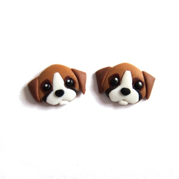 Puppy Boxer Earrings, Boxer Dog Earrings, Puppy earrings, Dog Lovers Gifts, Cute Dogs Jewelry, Girls Earrings Animal Jewelry Animal Earrings