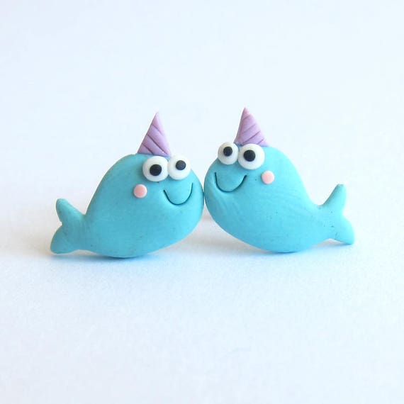 Narwhal earrings sale