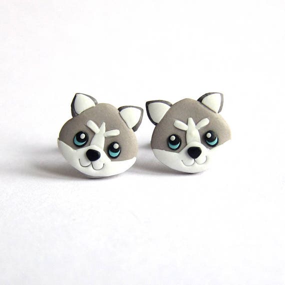 Husky earrings clearance