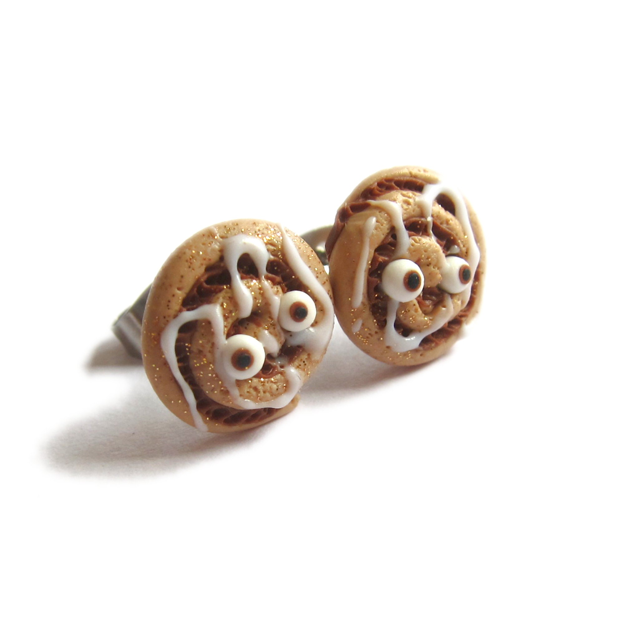 Cinnamon Roll Earrings Cinnamon Rolls Food Earrings Dessert Etsy