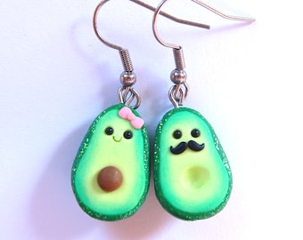 Pendientes de aguacate, Joyas de aguacate, Joyas de la amistad, Regalos para mejores amigas, Pendientes verdes, Pendientes de comida, Regalos de aguacate, Accesorios de aguacate