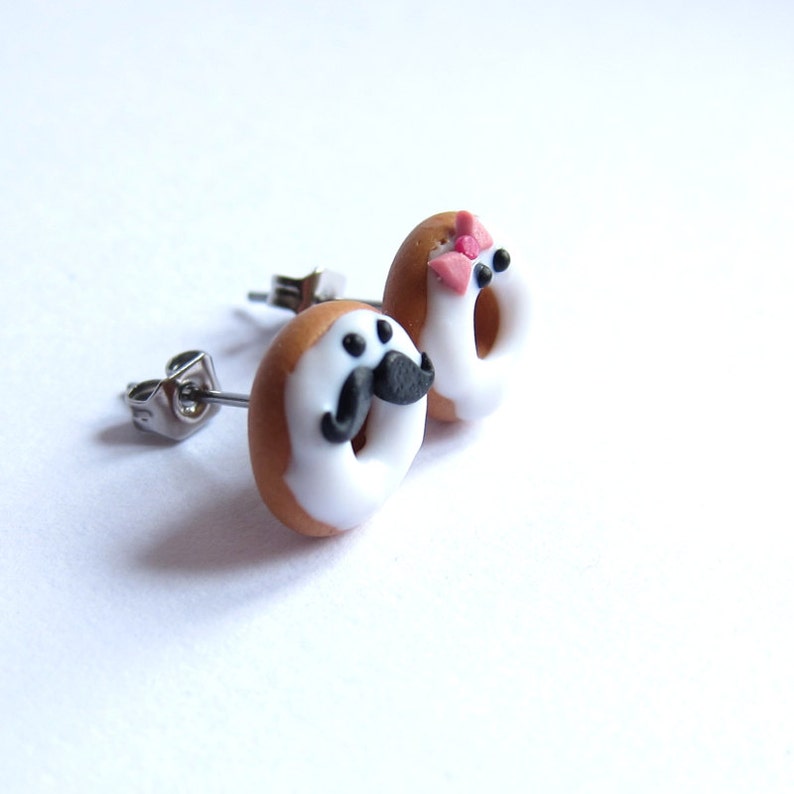 Funny Earrings Polymer Clay Earrings Moustache Earrings Etsy
